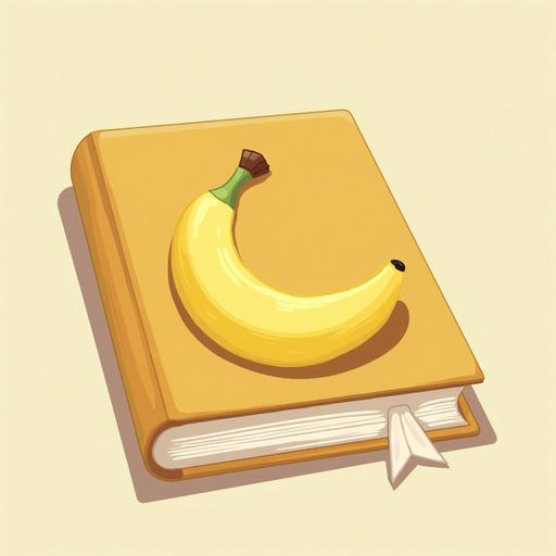 Banane auf Buch